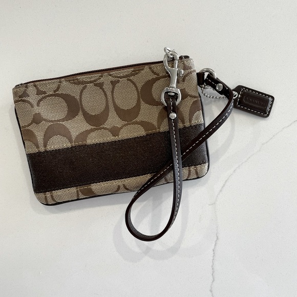 Brown Coach wristlet - Picture 1 of 2